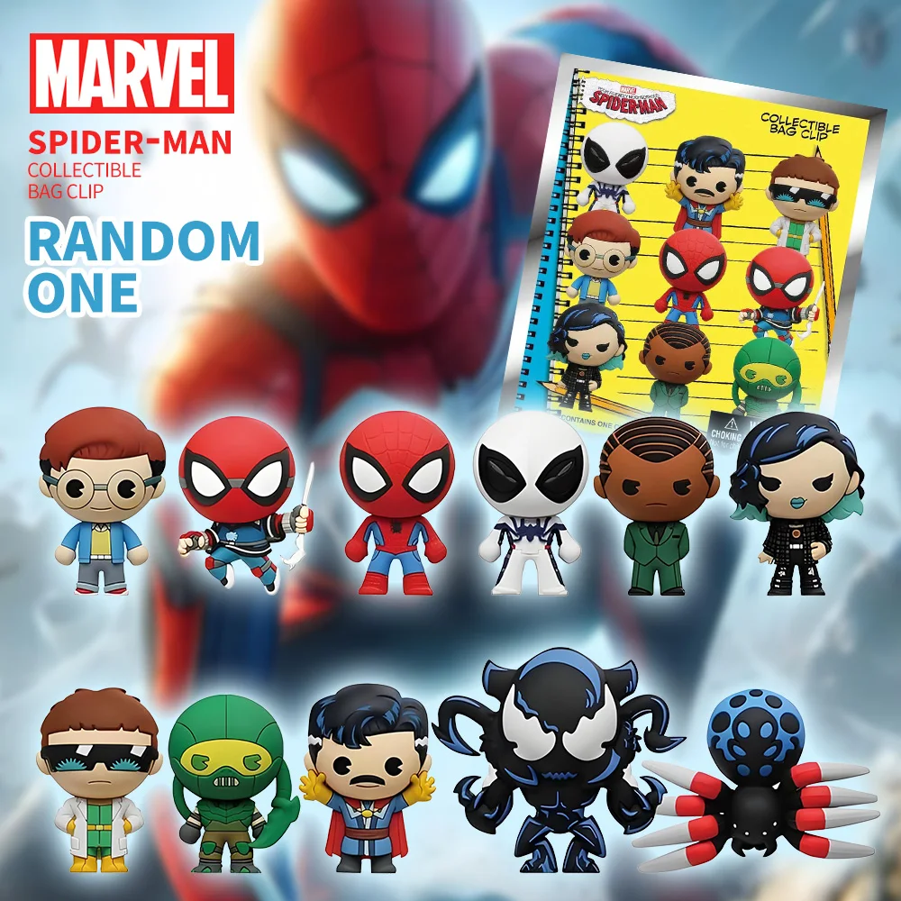 Spider-Man Officially Licensed Blind Box Collectible Bag Clip Spider-Man Gift Charms 1Pc Marvel
