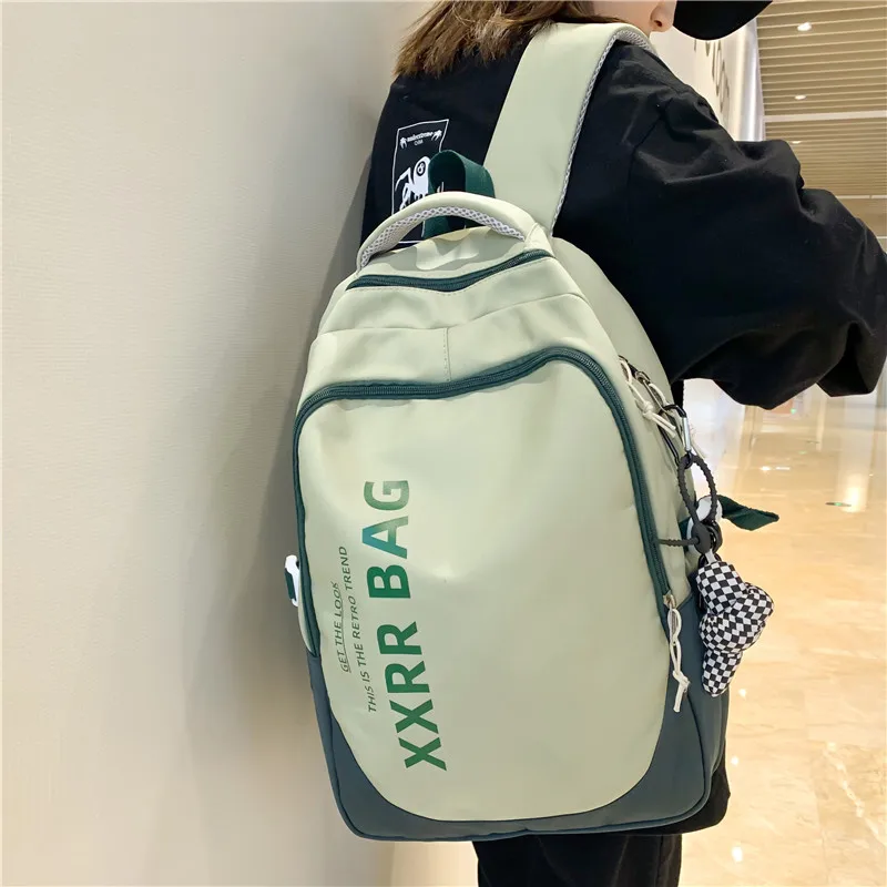 

Men Backpack for Teen Bookbag Fashion Student Rucksack Women Waterproof School Bag Girls Boys Travel Mochila Nylon Bag