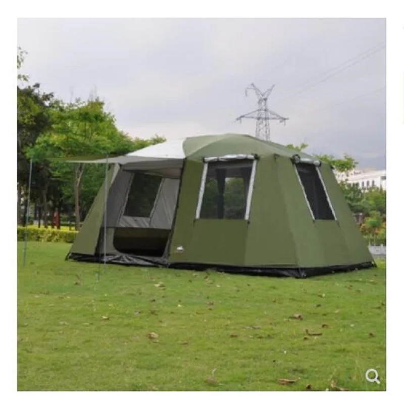 Large Size Canvas Big Family Outdoor Camping Tent For 12 Persons