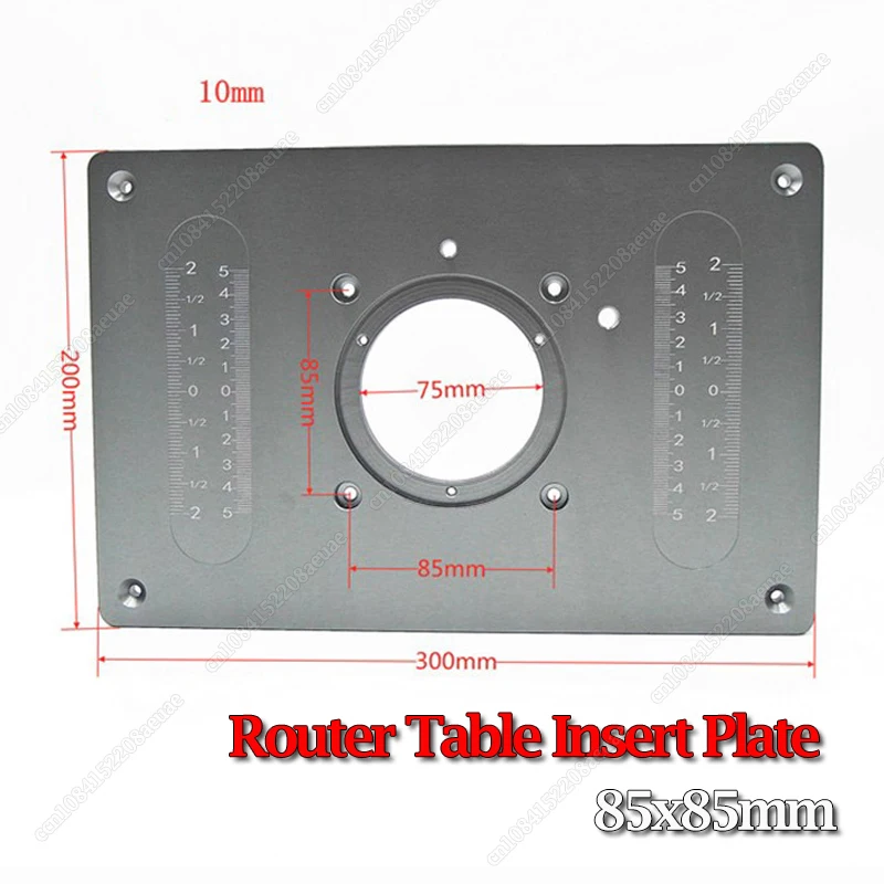 

New Router Table Insert Plate W/Level-Loc Rings and Router Template Bushing Guides - Aluminum Router Table Saw Insert Plate Kit