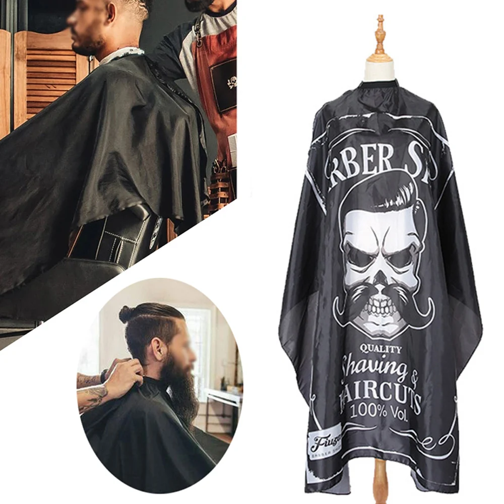 2023 Barber Hairdressing Cape Retro Hair Cutting Cape Black White Coat To Cut Hair Styling Tool Waterproof Apron For Man Haircut