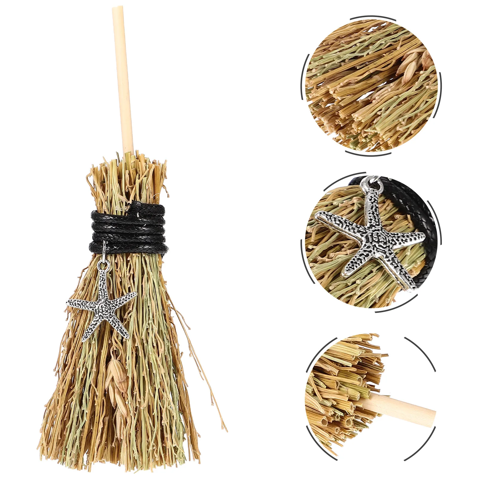 2 قطعة المعلقات مكنسة هالوين الحرف زينة سحر حلي معلقة لوازم الحفلات ديكور صور الدعائم