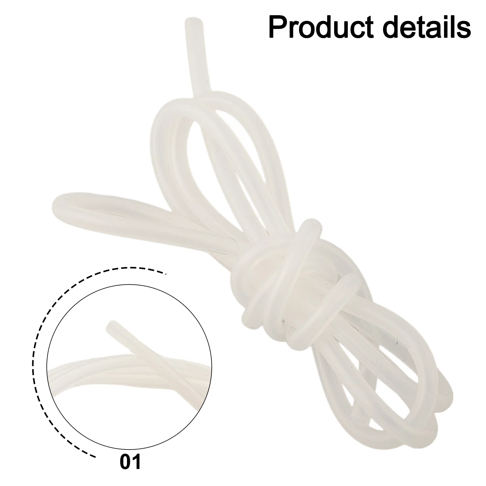 Flexible Silicone Rubber Tube 1 Meter Length for Various Applications 2*4 mm Diameter High Temperature Resistant