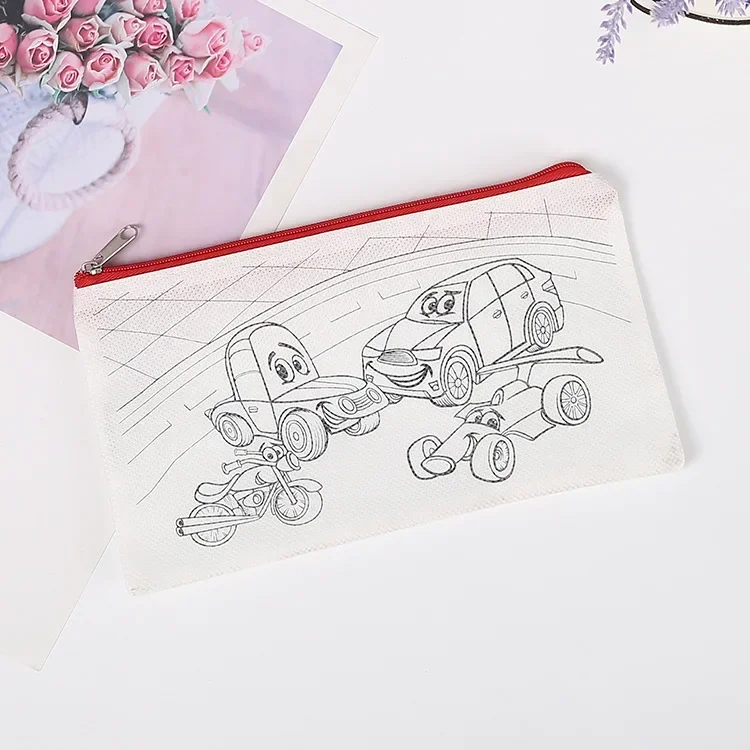 子供の落書きバッグ,色とりどりの子供の手工芸品,描画のおもちゃ,不織布,手作り