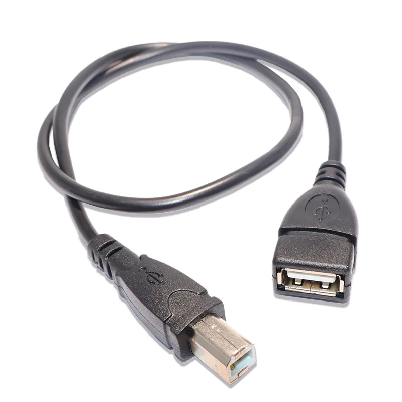 New USB 2.0 Type A Female To USB B Male Scanner Printer Cable USB Printer Extension Cable Adapter 50cm