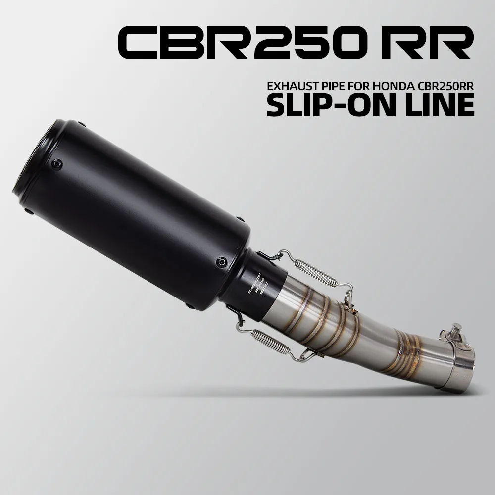 

Sport Racing Slip on Line For Honda CBR250RR 2017-2024 Motorcycle Exhaust Adapter Middle Link Pipe Connect Project Muffler