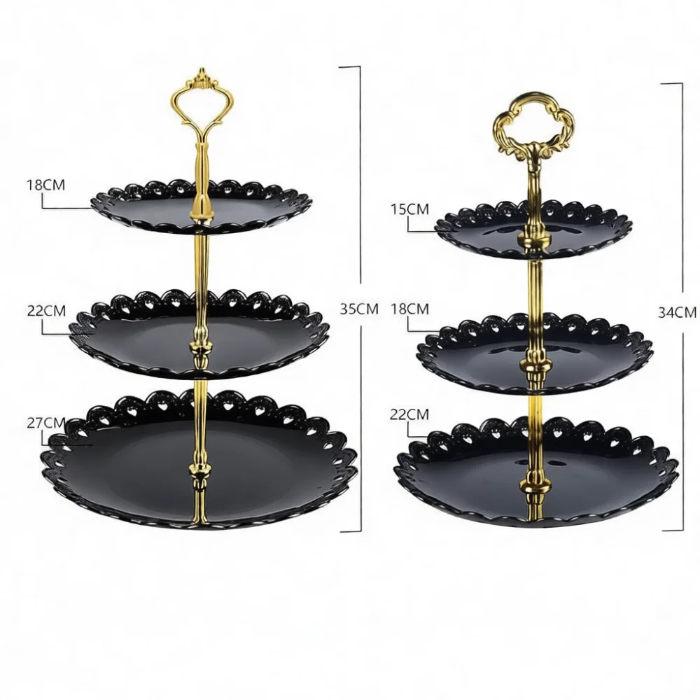 Modern Three Layer Fruit Plate Cake Stand Food Serving Tray Decorative Dessert Holder For Home Afternoon Tea Party Buffet