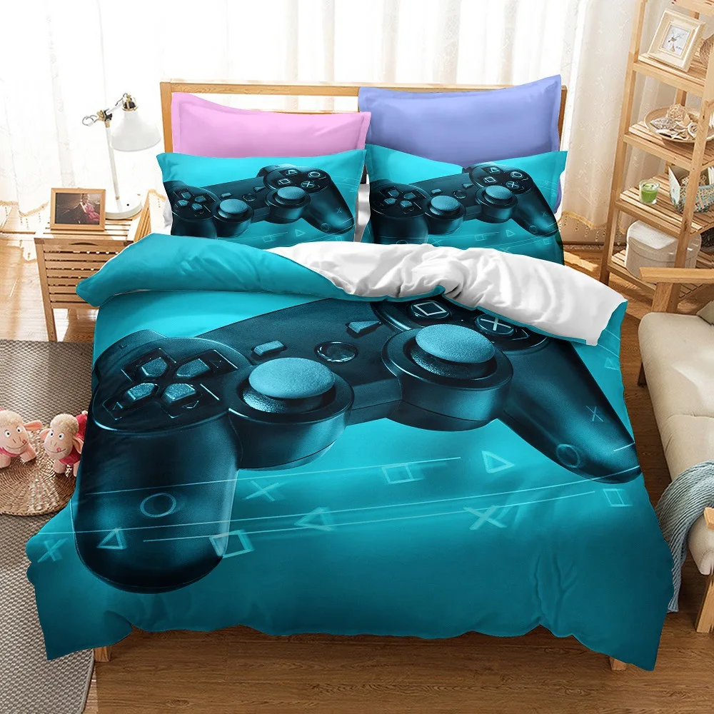 

Gamer Bedding Sets for Boys, Duvet Cover Set, Video Games Comforter Cover, Playstation Designs, Bed Set with Pillowcase