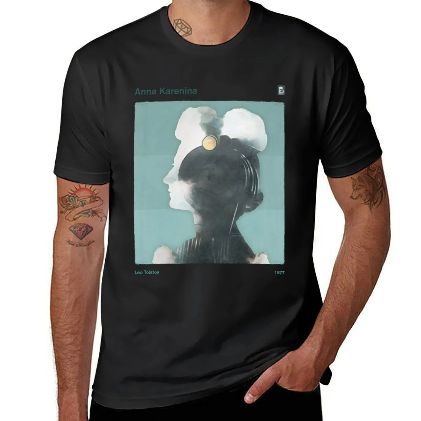 Anna Karenina, Leo Tolstoy Literary Art for Bookworms T-Shirt anime clothes plain t shirt men