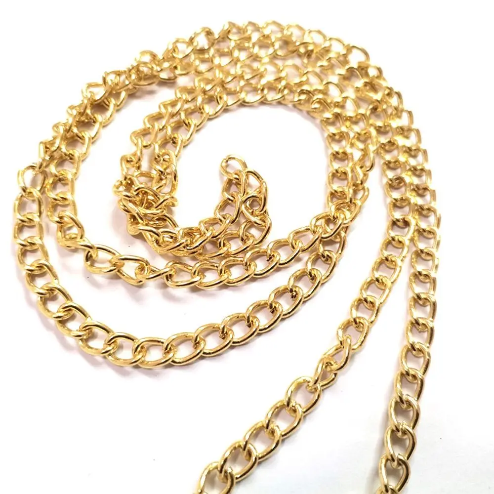 115 cm Replacement Metal Chain Golden Silvery Aluminum Chain For Jewelry Making Bag Accessories Chain Strap Handle Chains