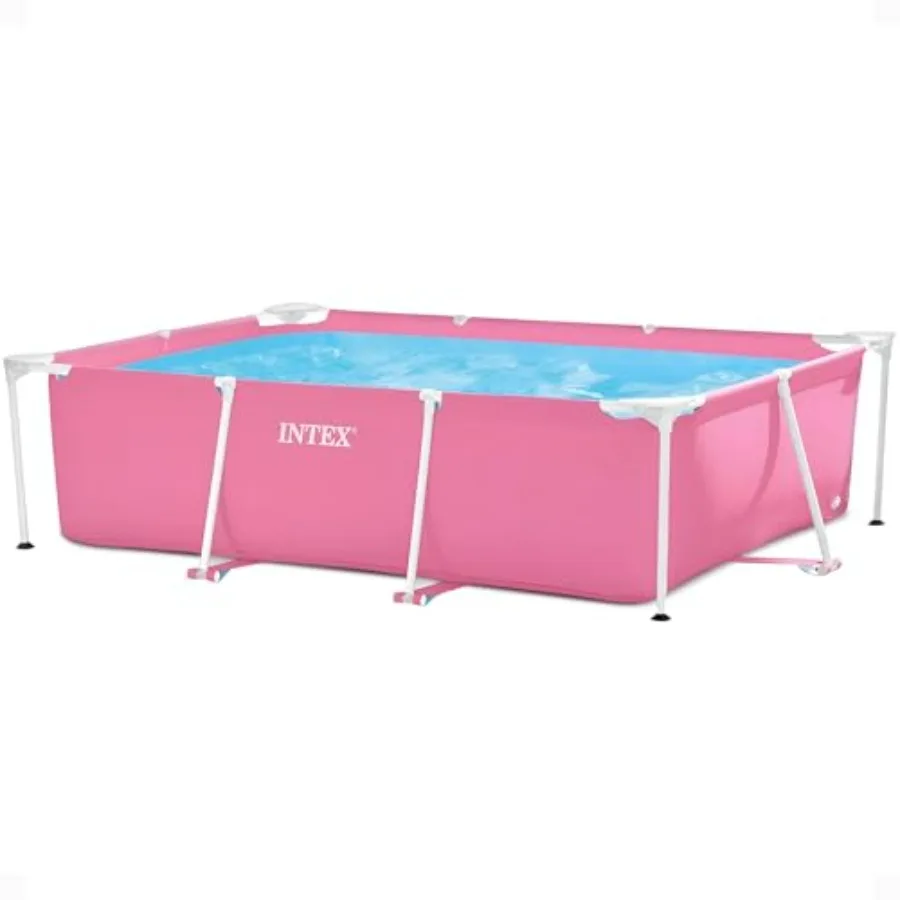 

Above Ground Pool Set for backyard use, steel frame material, silver color, rust-resistant and easy assembly