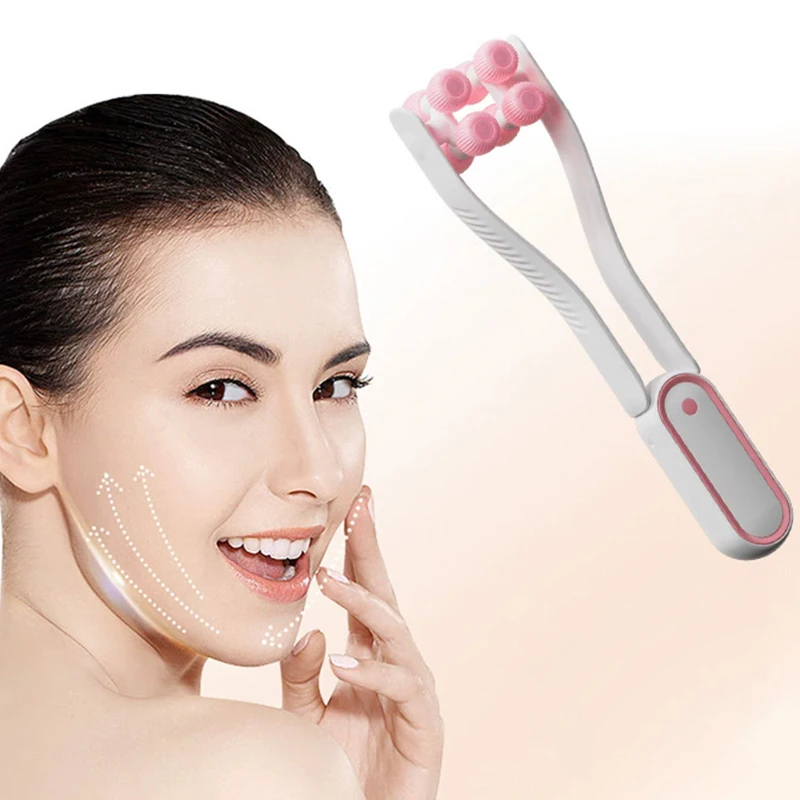 V-Shaped Face Lifting Slimming And Firming Double Chin Roller Manual Massage Beauty Device Masseter Muscle Face Shaping Tool