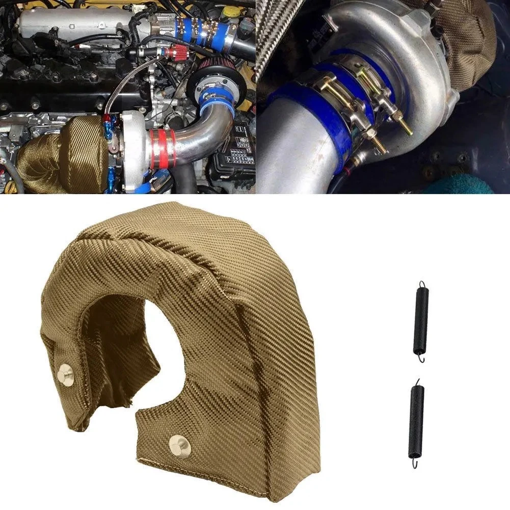 T2 T25 T28 GT28 GT30 GT35 Titanium Lava Fiber Turbo Blanket Heat Shield Barrier Turbocharger Cover Wrap