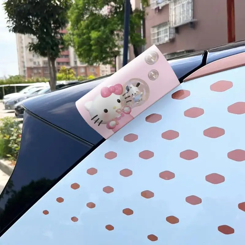 Anime Sanrio Hello Kitty Washable Label Car Stickers Kawaii Cartoon Car Tail  Personalized Decoration Sticker Diy Toy Gifts