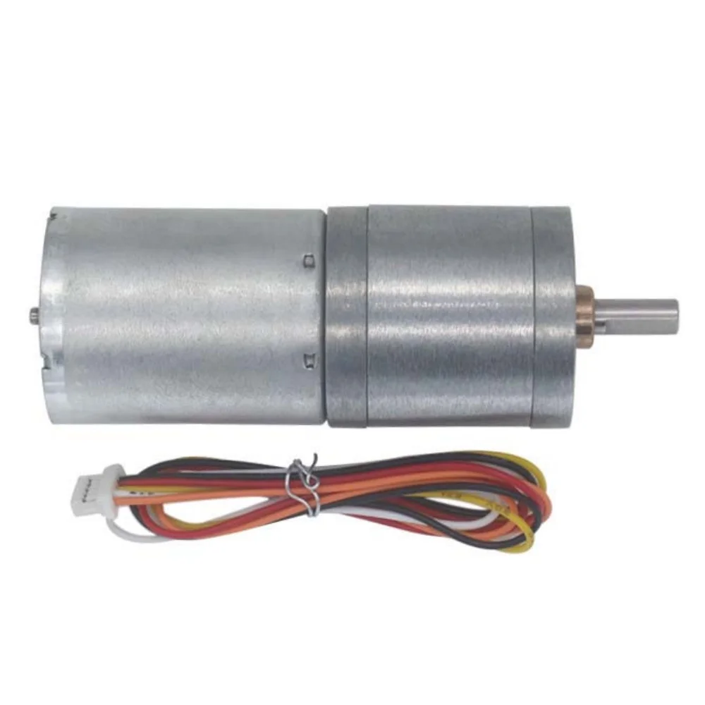 JGA25-2430 Micro Brushless Gear Motor DC 12V 24V Metal PWM Adjustable Speed High Torque Long Life Hall Encoder Gear Motor