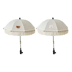 Parasol poussette pour bébé avec pince UV universel accessoires de poussette housses d'auvent pour roue sport Base support portable protecteur