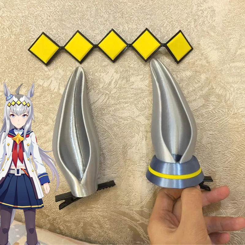 

Anime Umamusume Pretty Derby Oguri Cap Cosplay Hairpin Ear Hairclip Geometry Headband Halloween Headwear Carnival Hair Accessory