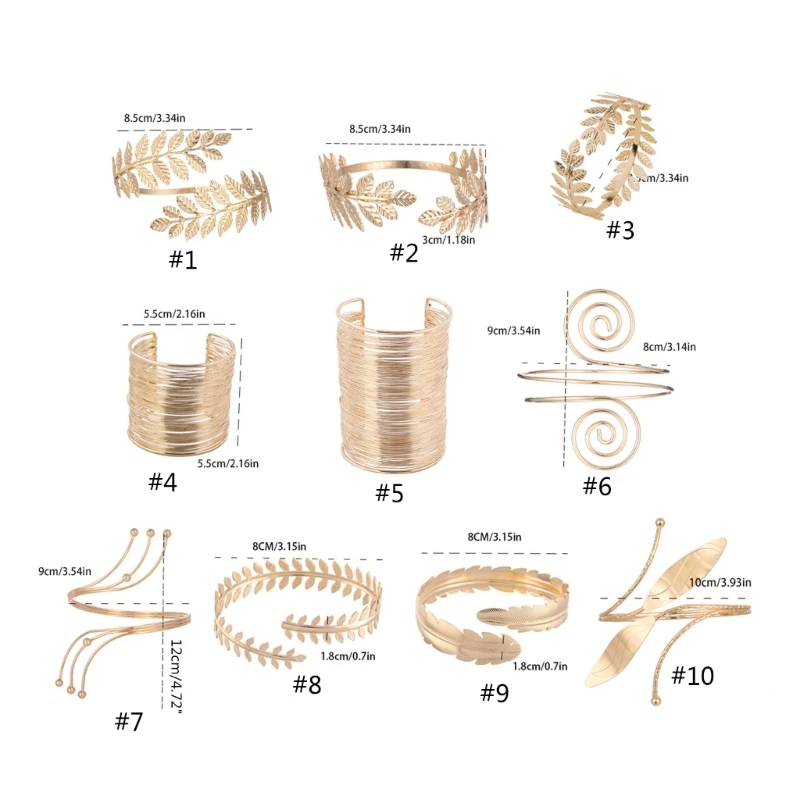코일 팔뚝 커프 여성용 오픈 암 밴드 팔찌, 그리스 여신 선조 소용돌이 보헤미안 팔찌 팔찌 의상 쥬얼리 M6CD