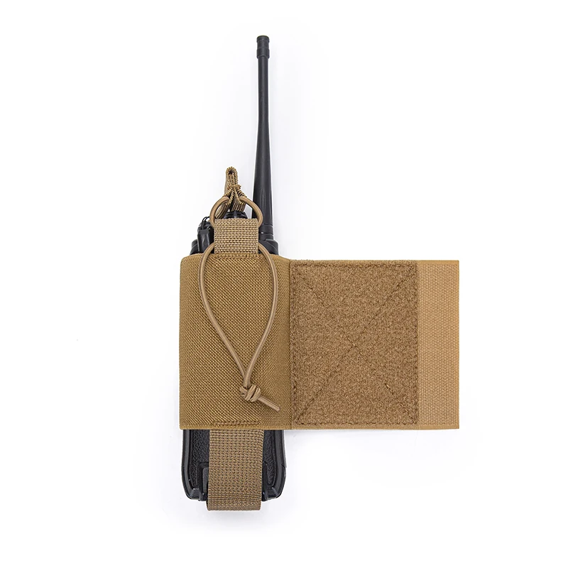 Tactical Elastic Radio Holder Wingman Pouch Storage Shock Cord Retension Hunting Vest Accessories