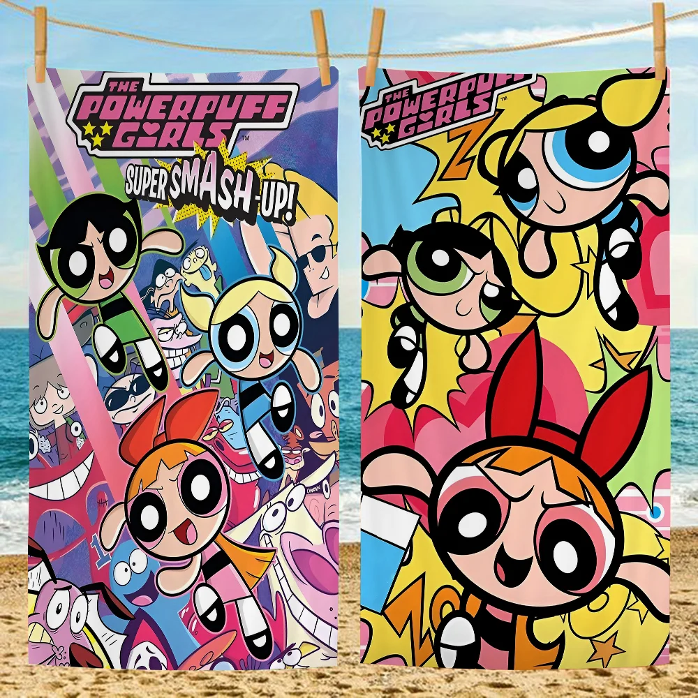 Klassische Cartoon T-The Powerpuff Mädchen Cartoon Strand Handtuch Nette Kawaii Room Decor Bad Kinder Handtücher Für Badezimmer Dusche