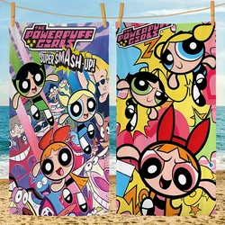 Classic Cartoon T-The Powerpuff Girls Cartoon Beach Towel Cute Kawaii Room Decor Bath Children Hand Towels For Bathroom Shower
