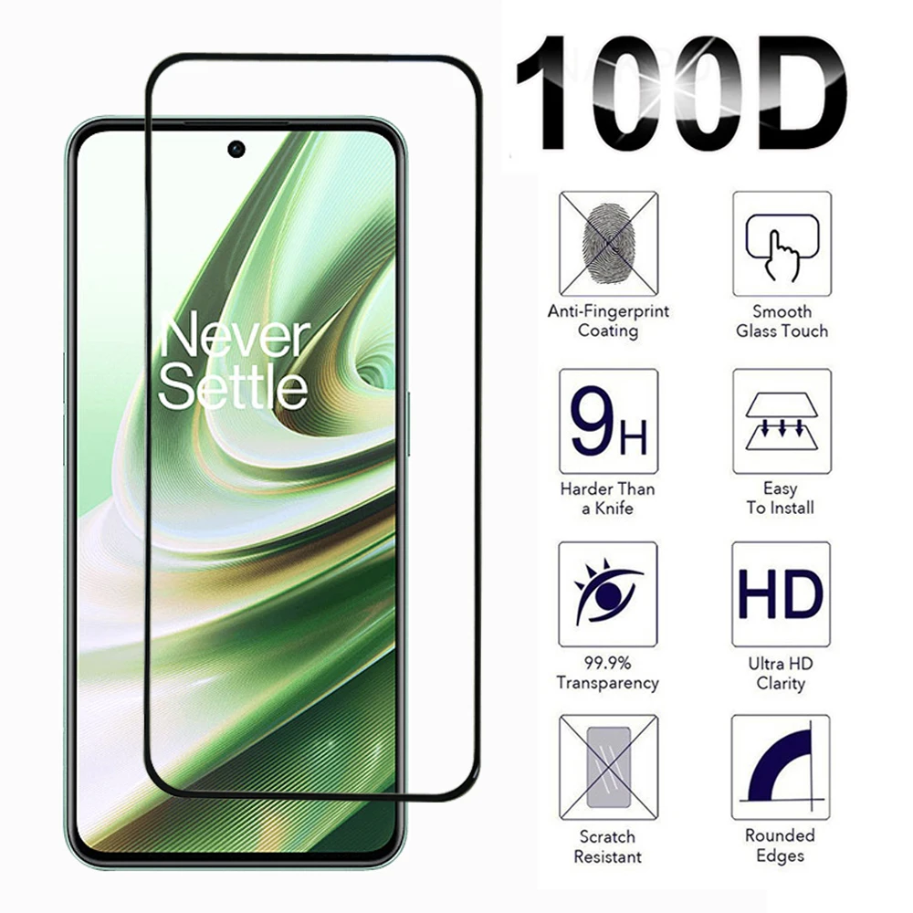 Tempered Glass for Oneplus 9 9R 9RT 10R 10 Full cover Screen Protector Oneplus 7 7T 8T Nord Transparent Protective glass Film