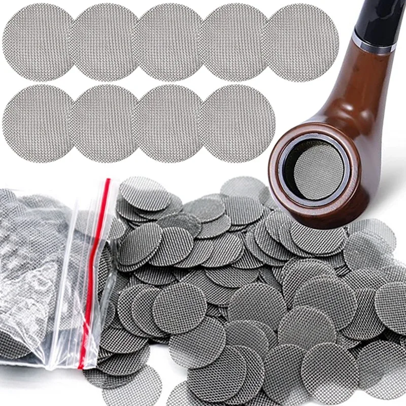 Silver Stainless Steel Smoking Pipe Filter Screens Mesh Water Pipe Filter Net Heat Resistant Tobacco Smoking Accessories