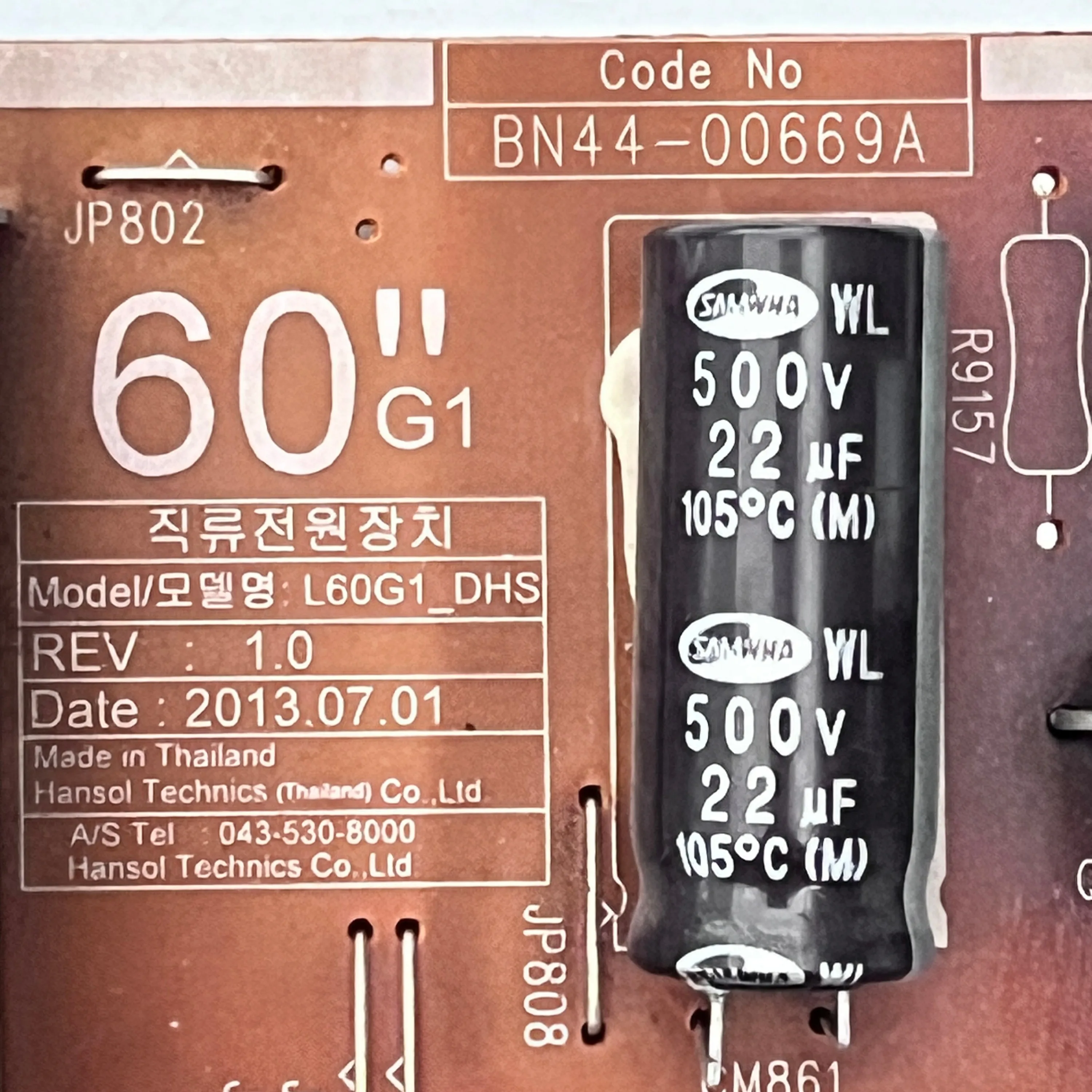 Imagem -03 - Original tv Power Board Bn4400669a Condição Normal de Trabalho Adequado para tv Lcd Un60fh6003fxza Acessórios de tv Genuíno