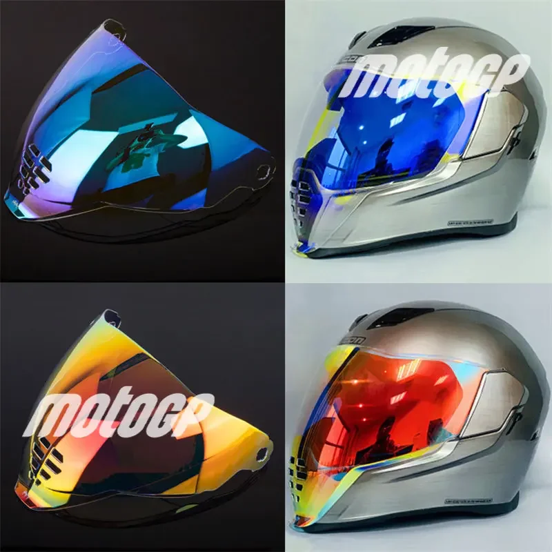 Airflite Helmets Visor for ICON AIRFLITE Motorcycle Helmet Lens Fliteshield Mirrored Replacement Face Shield Accessories