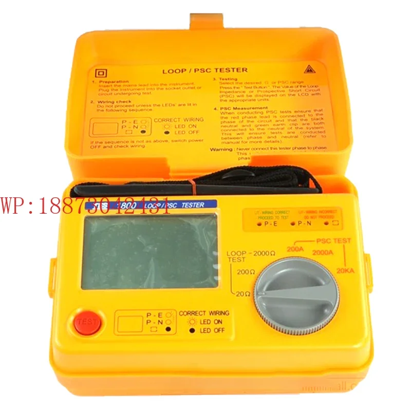 Taishi TES1800A High Precision Loop Impedance Tester Short Circuit Current Micro Loop Resistance Tester