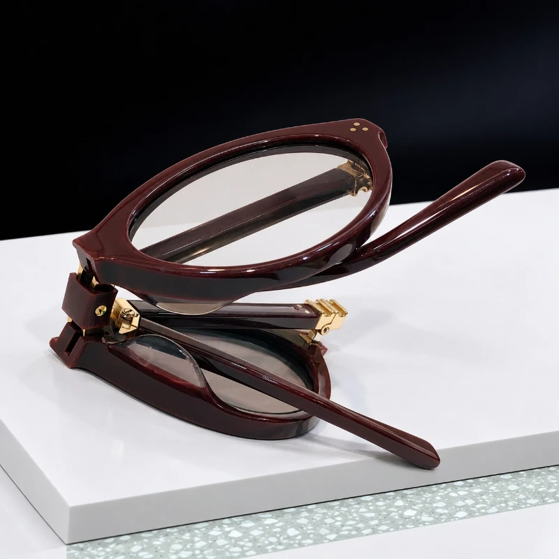 Takion New Luxury designer Folding Portable  Glasses Frame Computer Reading Glasses Anti Blue Light Presbyopia Glasses Fashion