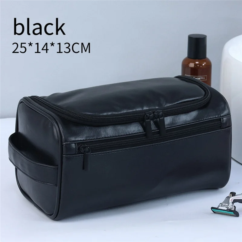 

Brown Luxury Vintage Toiletry Organizer Bag For Travel, Unisex Cosmetic Makeup Hanging Storage