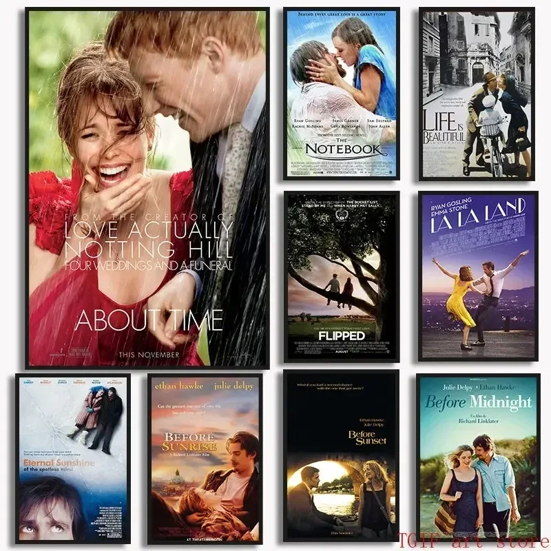 Canvas Painting Print Bella Before Sunrise Before Sunset Movie Posters Art Classic Love Movie Picture Wall Room Decor