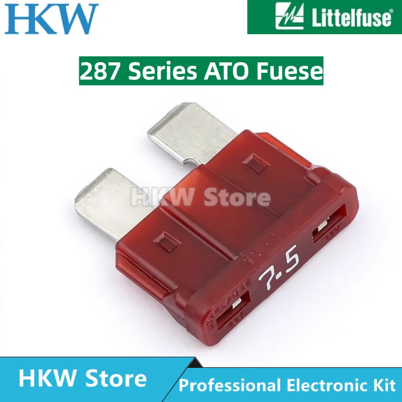 10-100PCS Littelfuse 287 Series 028707.5PXCN 7.5A Medium Blade Fuse 32Vdc 32V ATC Fuse ATOF New and Original