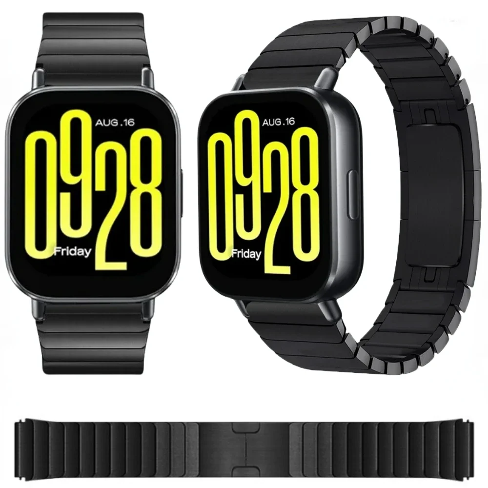 22 มม.สําหรับ Redmi Watch 5 Lite/Active แฟชั่นเปลี่ยนสายรัดข้อมือสแตนเลสสําหรับ Redmi Watch 5 Active สร้อยข้อมือ