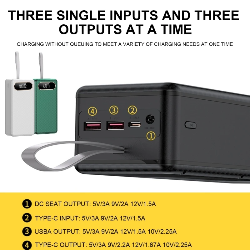 18650 Battery Case Large Capacity Housing for 21PCS 18650 Battery Charging Box Detachable DC12V for Multiple Devices