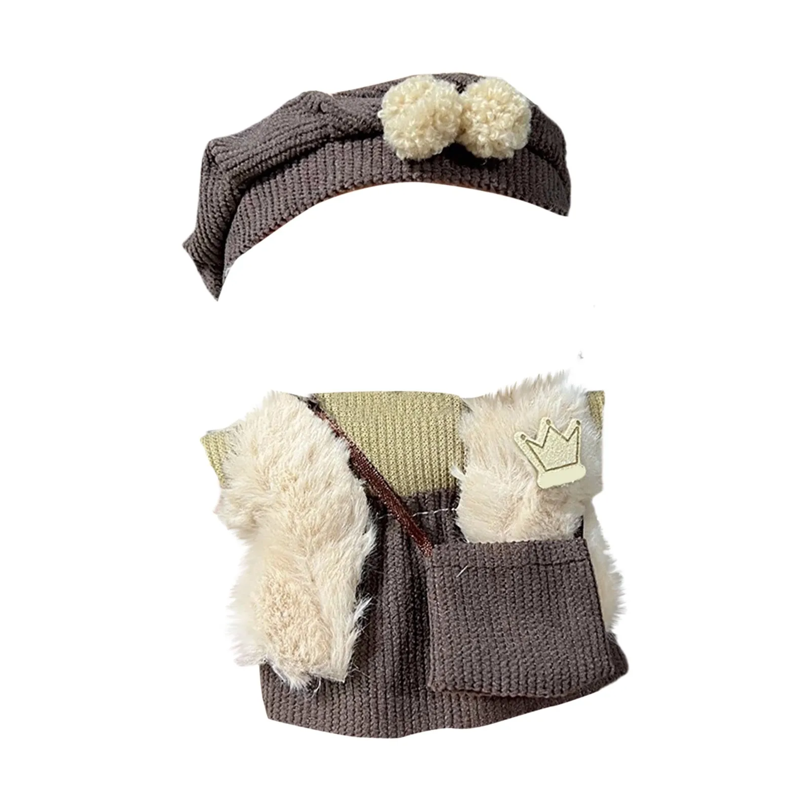 Cute Mini Plush Doll'S Clothes Outfit Only Clothing Accessories For 17cm Labubu Dolls Sweater Hoodie Clothing Diy Kids Gifts