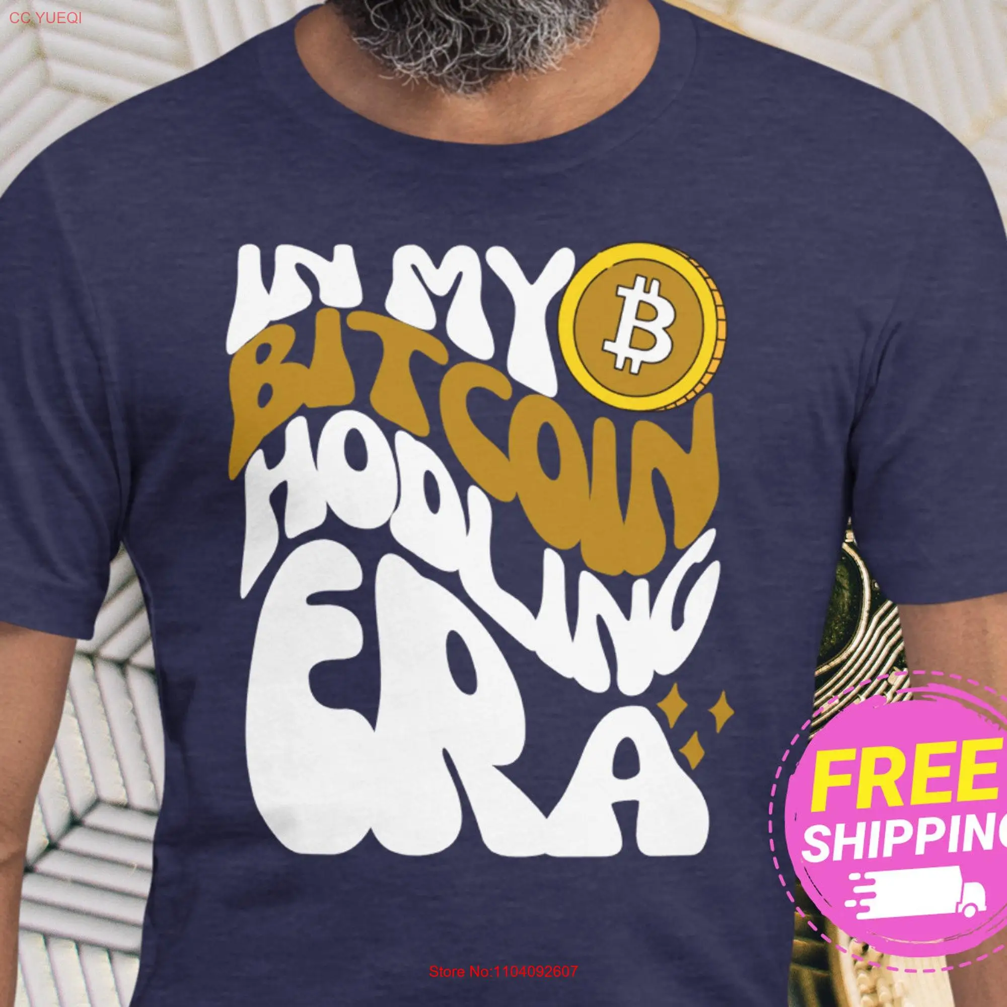 In My Bitcoin HODLing Era T Shirt Satoshi Miner Crypto Halving Stock MarkeT Currency Boyfriend long or short sleeves