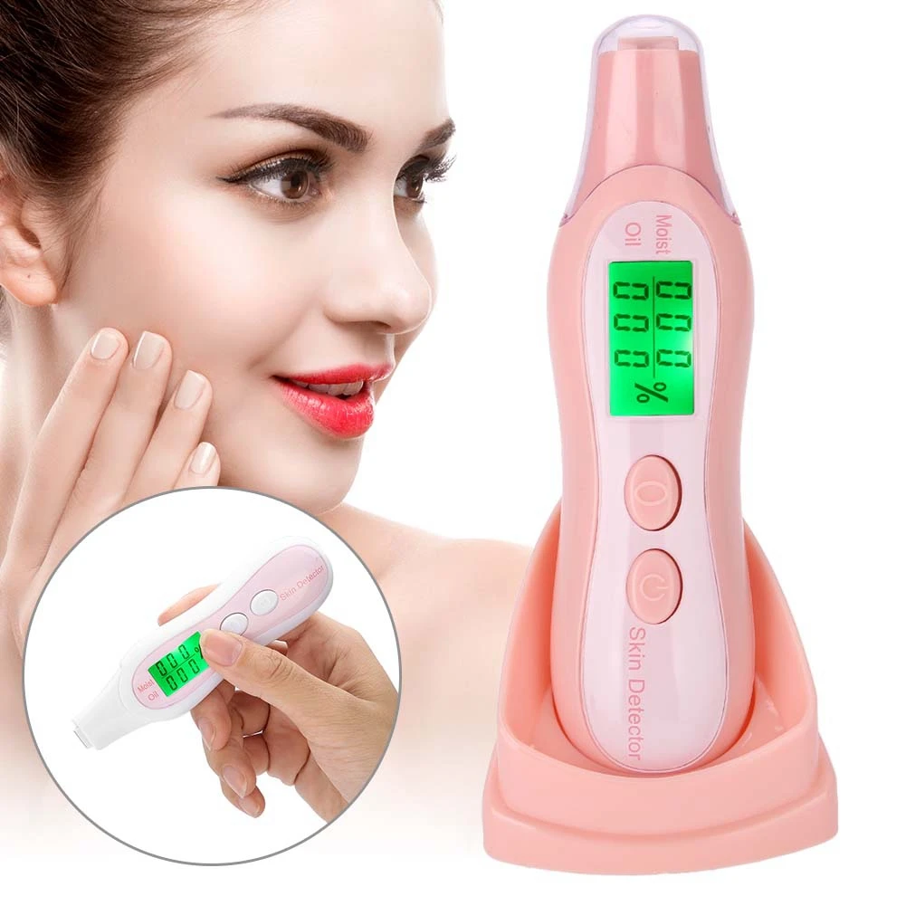 Facial Tester Skin Sensor Skin Oil Tester Digital LCD Display Precision Skin Sensor Tester Facial Moisture Water Oil Analyzer