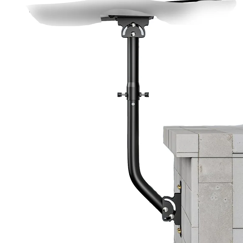 Mounting J Pole Adapter Kit for Starlink GEN3/4/4x 360 Degree Adjustable Heavy Duty Metal Wall Eave Mount Satellite Dish Support