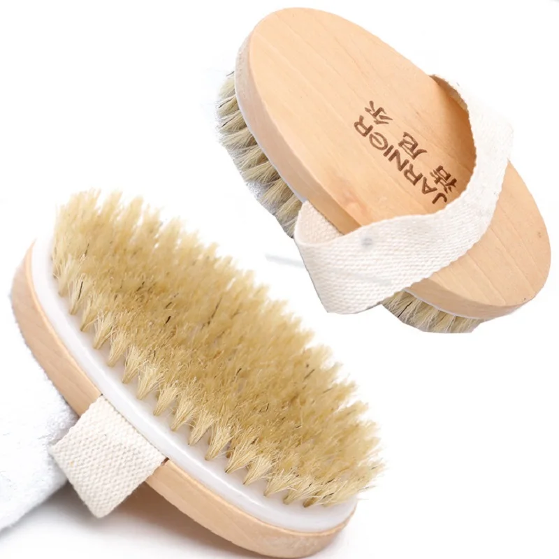 1 Pc Wet Dry Skin Body Natural Bristle Brush Soft SPA Brush Bath Massager Support Wholesale