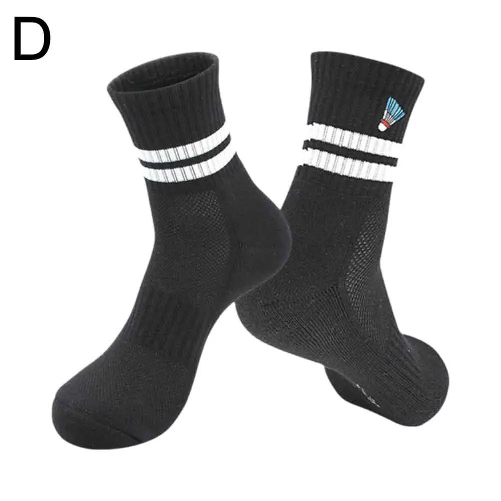 Calcetines deportivos Multicolor para bádminton, medias de toalla deportivas transpirables de algodón para prevención de olores, calcetines gruesos para mujer y hombre, parte inferior E5r3