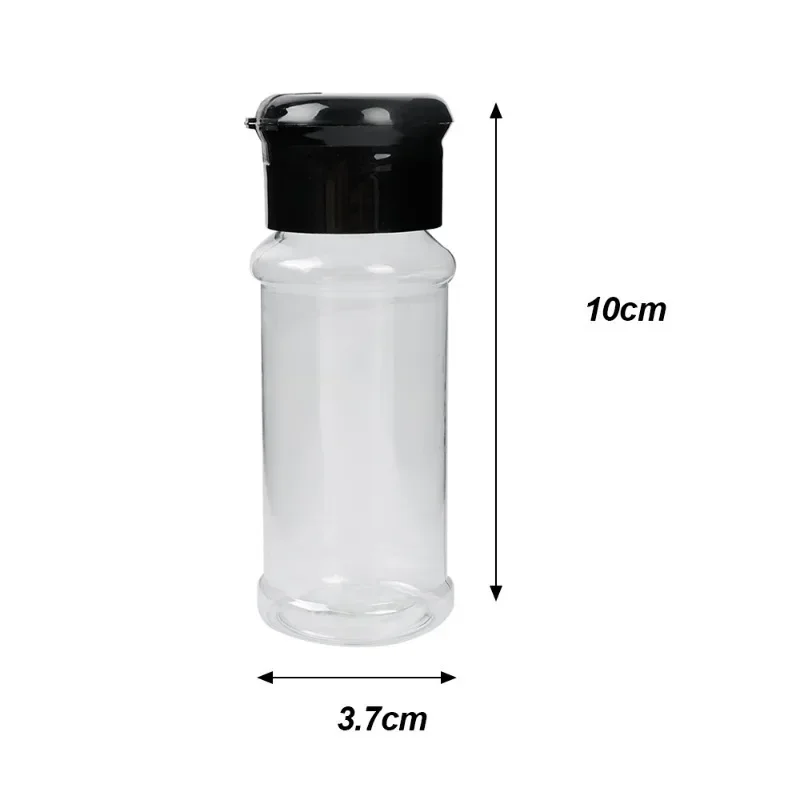 10-1PCS Spice Jars With Lids Clear Seasoning Bottles Salt Pepper BBQ Condiment Bottle Powders Storage Container Kitchen Gadgets