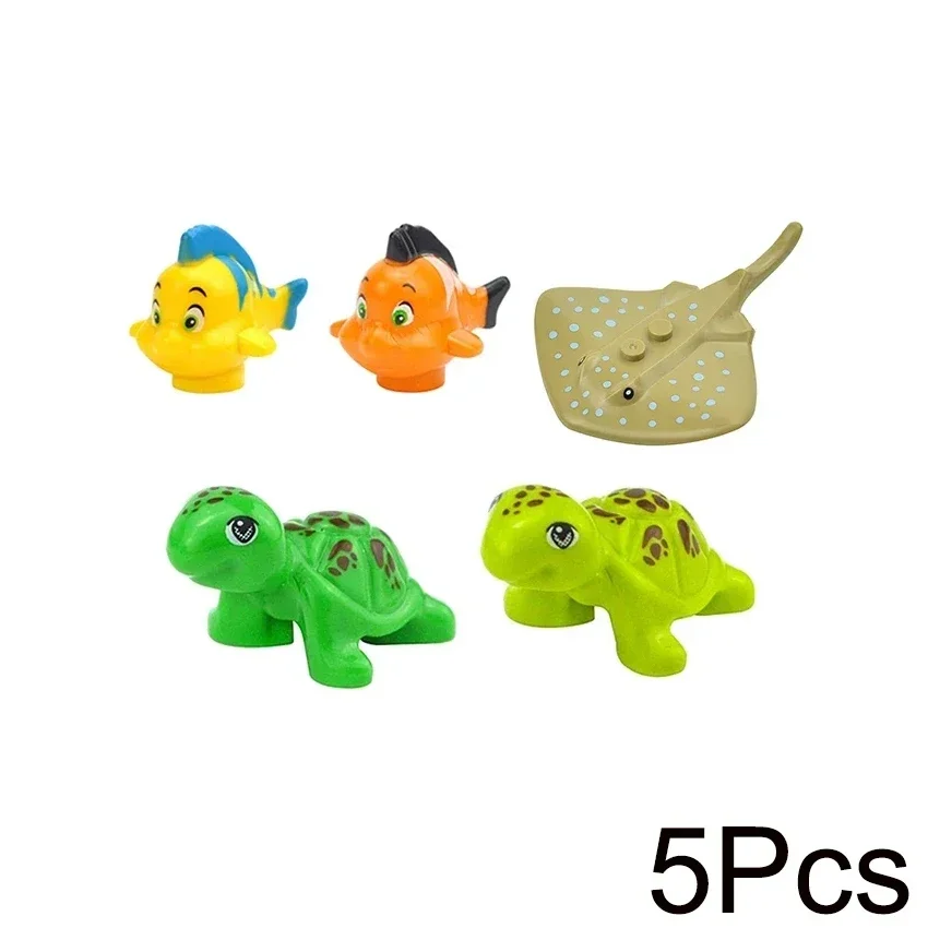 MOC Tier-Bausteine, kleine Partikel, Szenenmodell Tiger, Schaf, Ente, Pferd, Wal, Lernspielzeug, Zoo, zum Zusammenbauen, Geschenk, DIY-Bausteine, Spielzeug – Detail 5