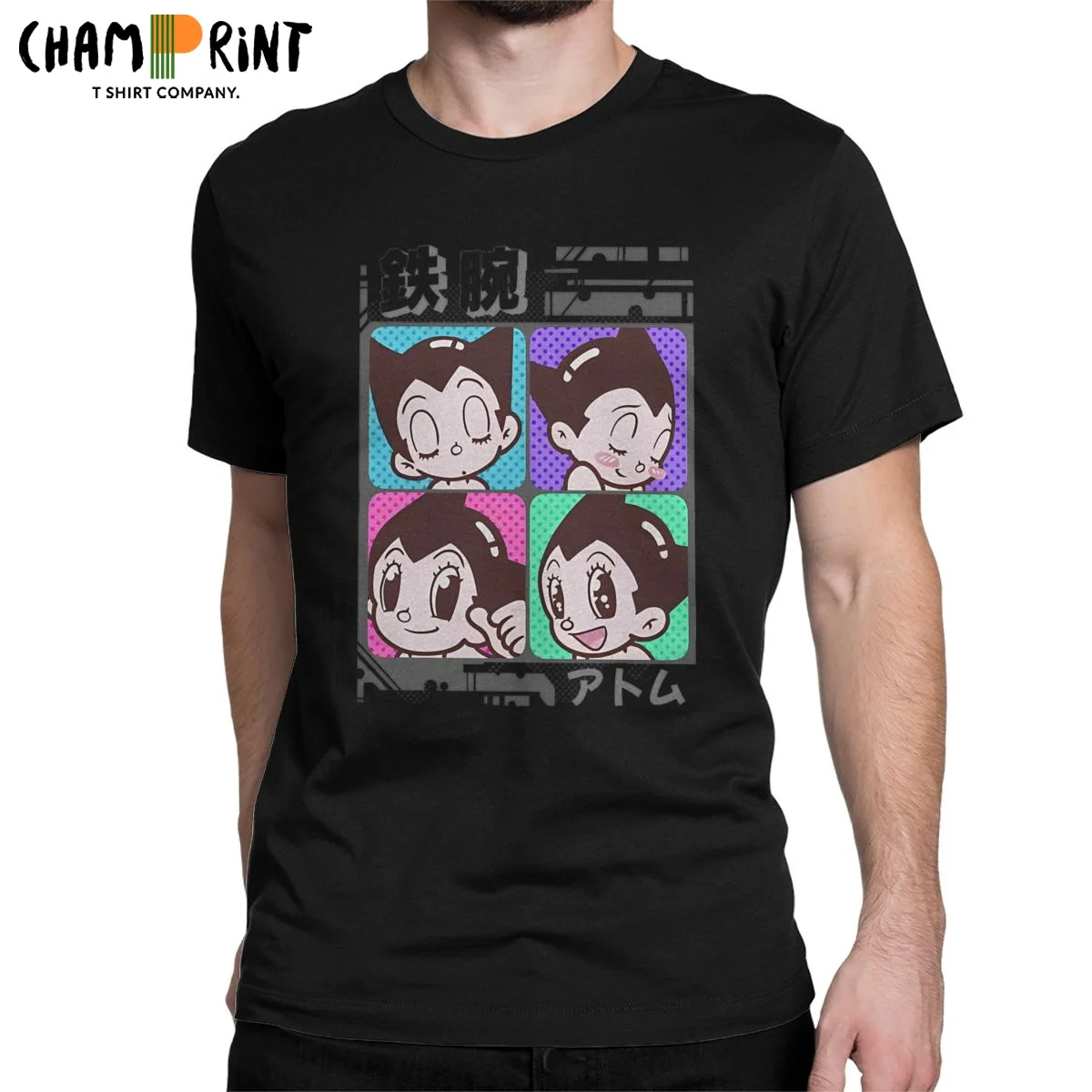 Men Atomic Vibes Astro Boy Astroboy Japan Anime T Shirts Cotton Clothes Novelty Short Sleeve Round Neck Tee Shirt Adult T-Shirts