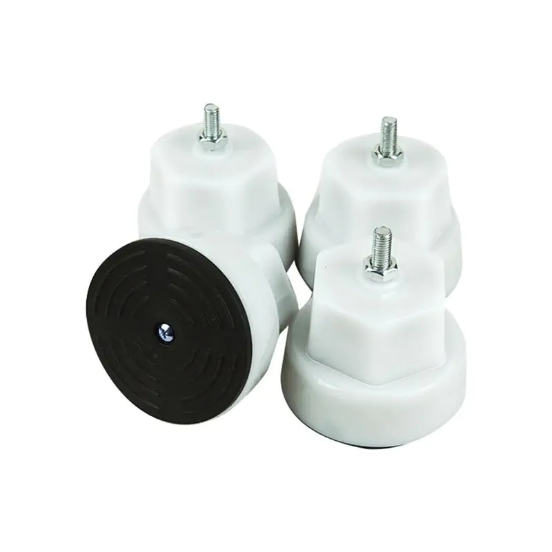[T78C] 4Pcs Anti Vibration Pads Roller Washing Machine Feet Mat Anti- Noise-Reducing Support Stand-White