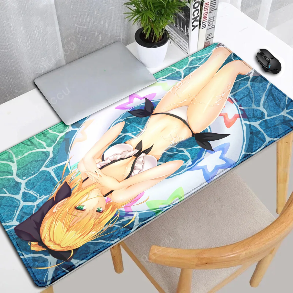 Imagem -05 - Grande Anime Gaming Mouse Pad Grande Teclado Table Desk Mat Tapete do Teclado Sabre Alter Fate Series Lockedge Computador