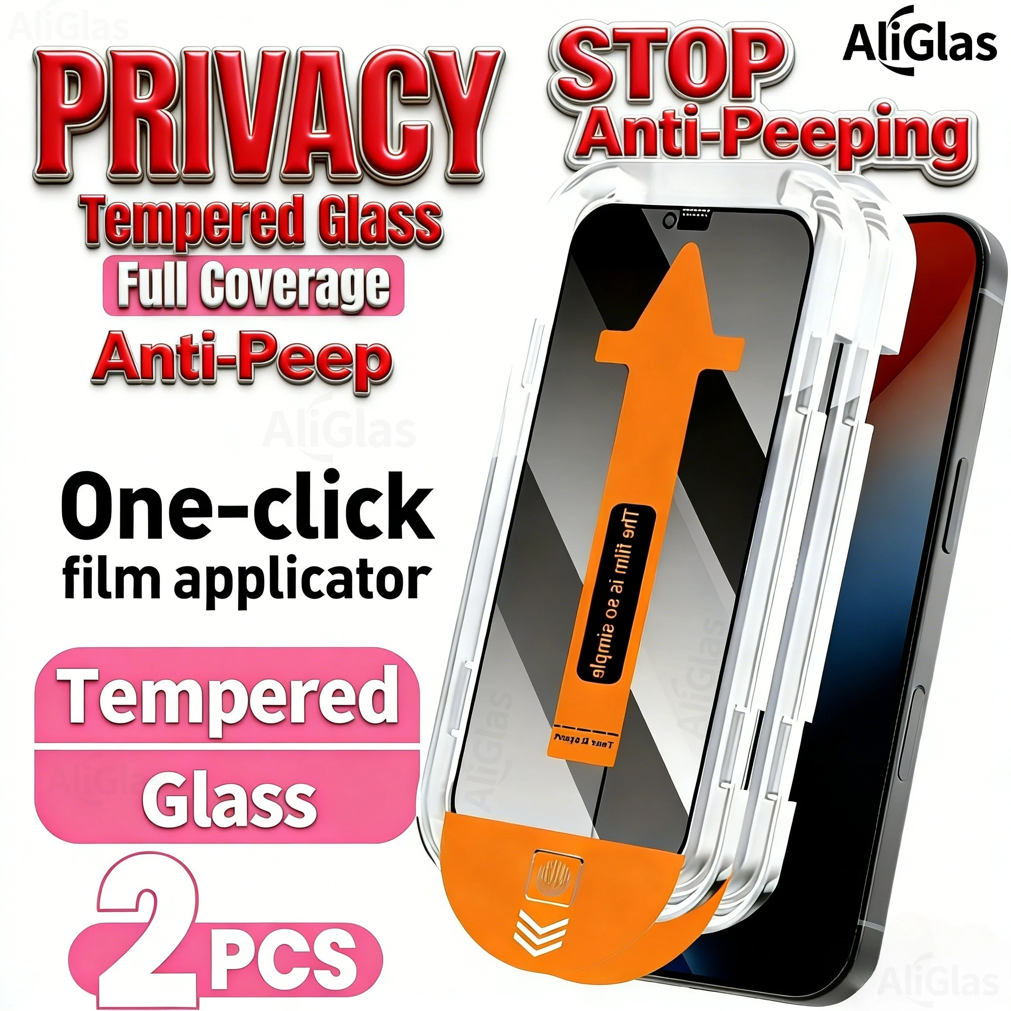 

2PCS Privacy Screen Protectors for iphone17ProMax 16 15 14 13 Pro Max 16 17 Pro,Including Plus,Pro,Pro Max,17Air, And 16E Series