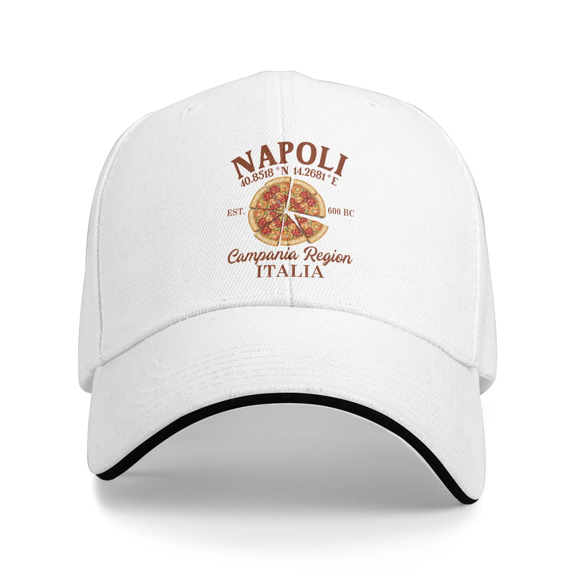 Italy Napoli Campania Region Pizza Naples Sandwich Caps Unisex Baseball Cap Travel Adjustable Sport Fitted All seasons Hat Adult