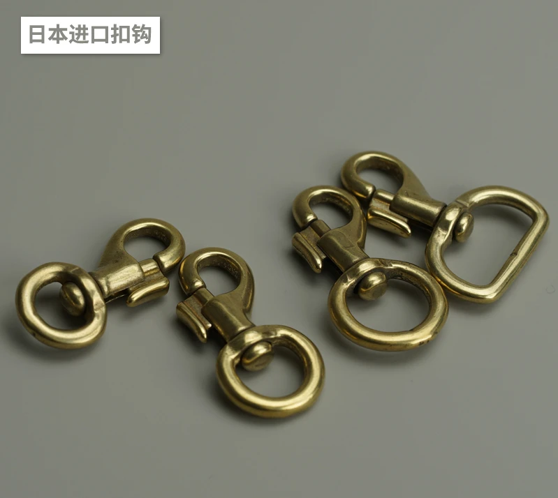 1PC  Japanese imported brass strap hook buckle, rough cast bag handle